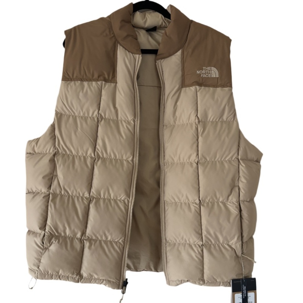The North Face Men's Beige and Brown Puffer Vest